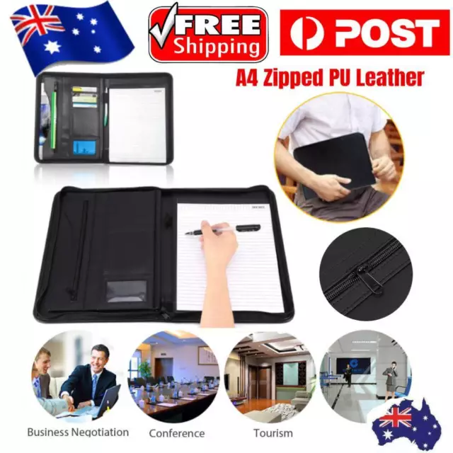 A4 Portfolio Zipped conference folder Business document Case Bag File Organiser