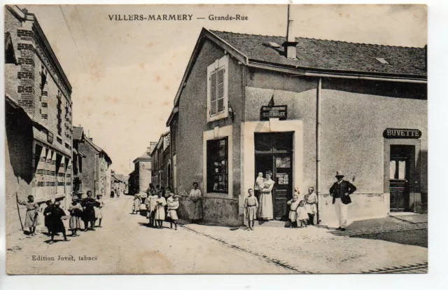 VILLERS MARMERY  - Marne - CPA 51 - la grande rue - buvettte - commerce