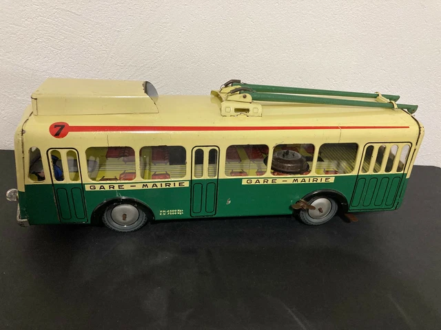 JOUSTRA TROLLEY Bus En Tôle JOUET ANCIEN EUR 49,00 - FR