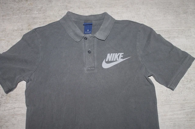 NIKE HOMME COTON Shirt Polo Gris TAILLE S NEUF AVEC TIQUETTE EUR
