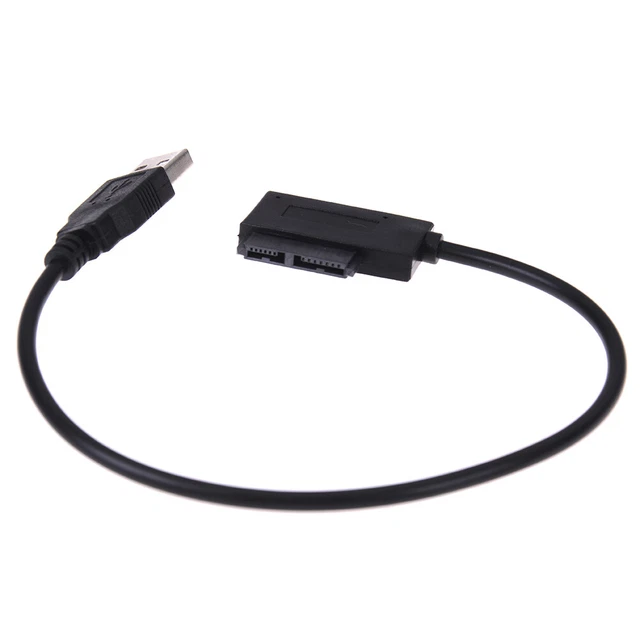 USB TO 7+6 13pin slim sata/ide cd dvd rom optical drive cable adapte*HS