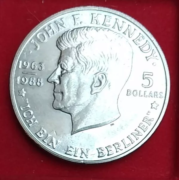 Münze Niue 5 Dollars 1988 John F. Kennedy "Ich bin Ein Berliner " KM# 17
