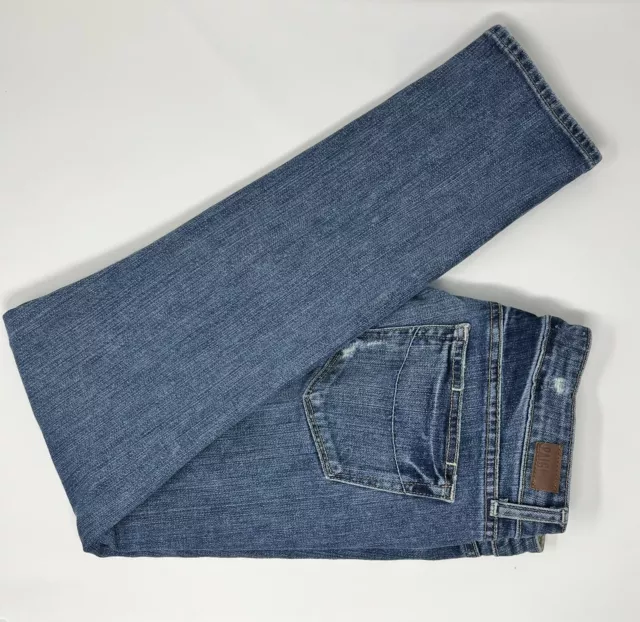 Paige Jeans Women's Size 27 Skyline Ankle Peg Denim Cotton Blend Distressed
