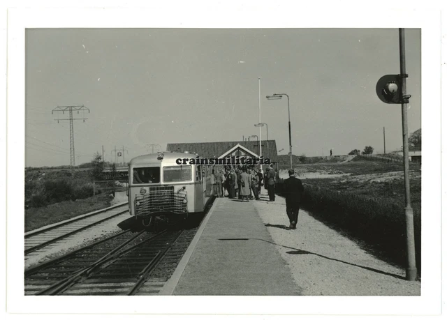 Orig. Foto Scandia Schienenbus Sm12 + St23 + Sm13 am Bahnhof NARUM Dänemark 1961