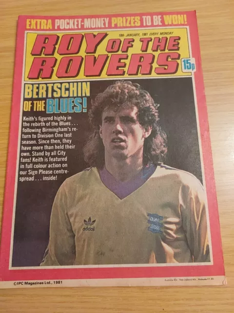 Roy of the Rovers Weekly Comic Issue Dated 10th January 1981