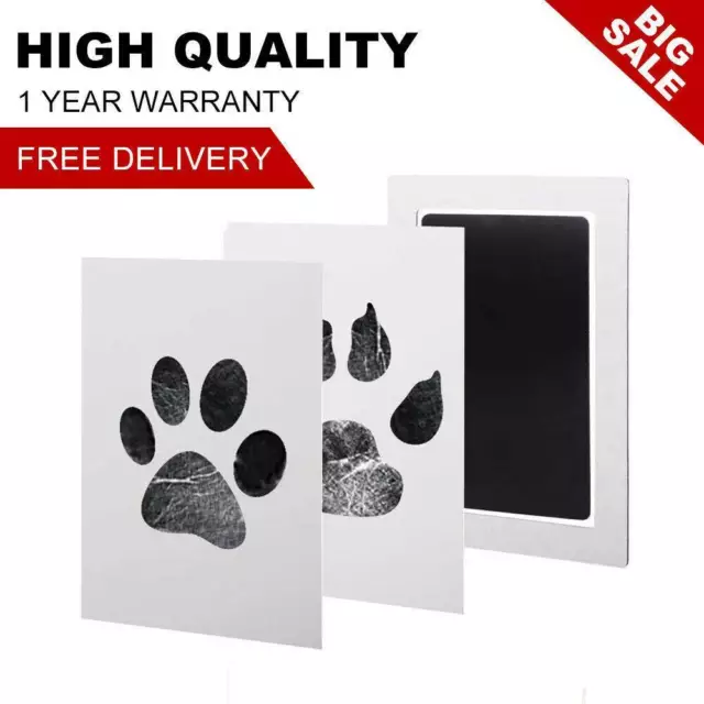 Baby Black Inkless Footprint Handprint Pet Paw Print Stamp Clean Touch Ink Pad！