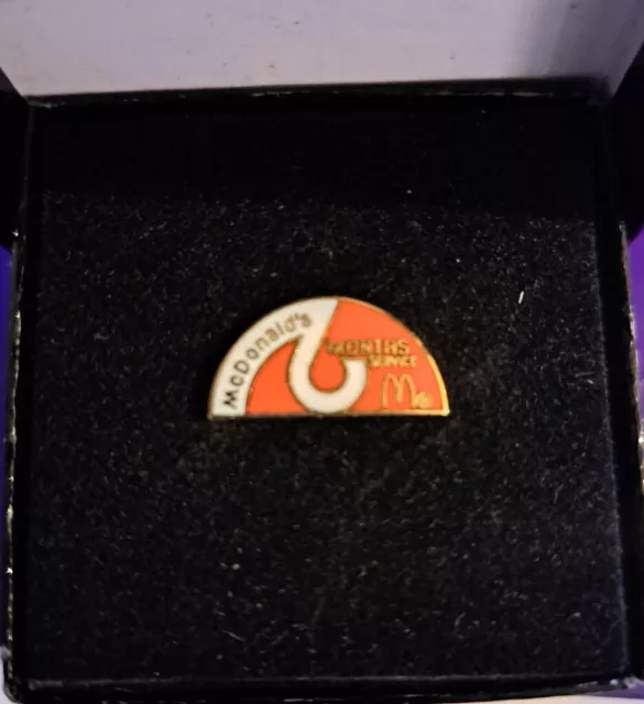 Vintage McDonalds Employee 6 Month Service Award Badge Lapel Uniform Pin