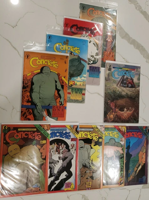Dark Horse Paul Chadwick's Concrete Comic Books 1st Print Lot of 10 VF