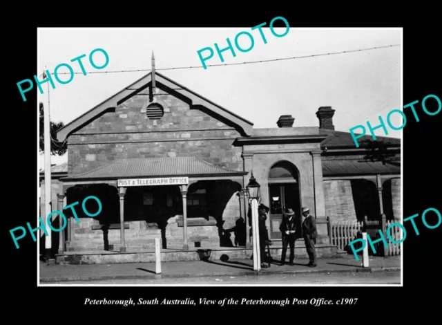 OLD POSTCARD SIZE PHOTO PETERBOROUGH SOUTH AUSTRALIA THE POST OFFICE c1907