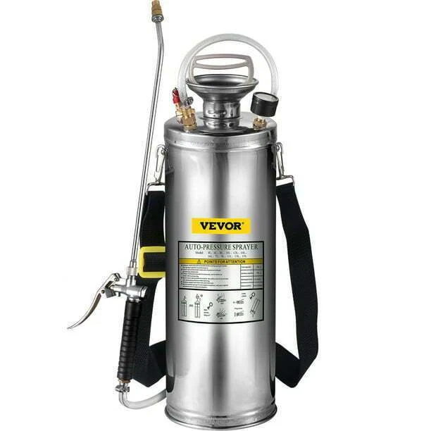3 Gallon Pump Sprayer Stainless Steel, Lawn and Garden Hand Pump Spra