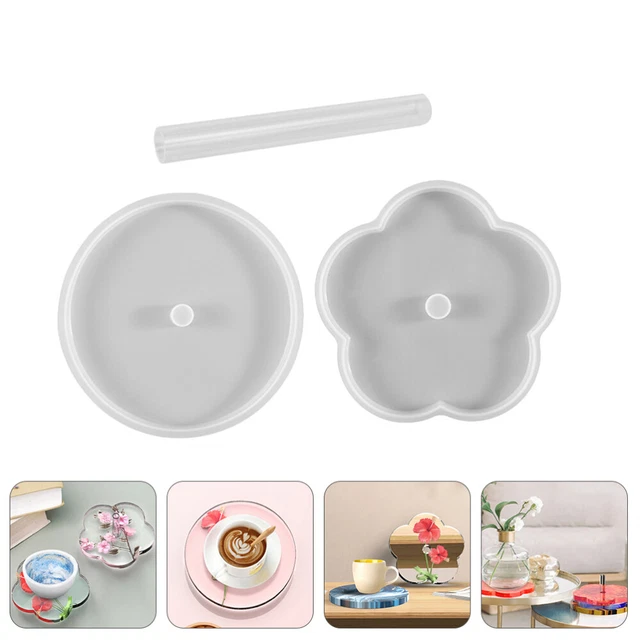 Moules En Silicone Pour Dessous De Verre En Résine - 2 Tailles, Ronds, Pour Créations DIY époxy