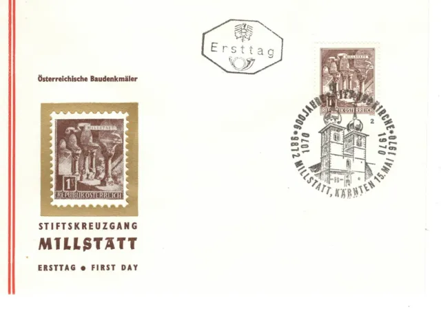 FDC Österreich Stiftskreuzgang Millstatt 1970