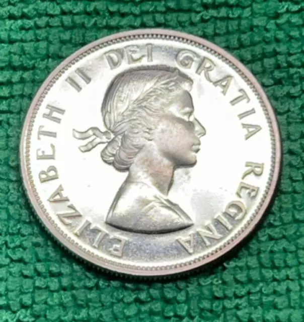 1962 Canada Proof Like Silver Dollar.  Canadian PL Silver Dollar.