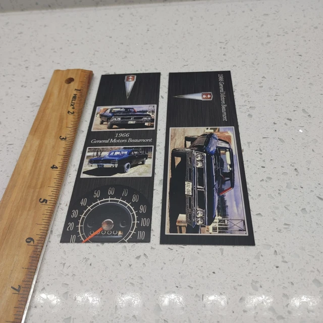 Automotive Bookmarks, quantity 2 - 1966 General Motors Beaumont 