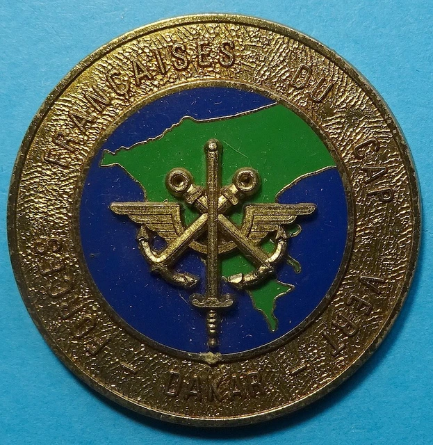 Porte-Clés Militaires Français - Forces Du Cap Vert / Dakar - Métal Argenté