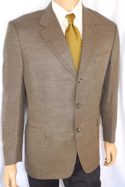 42R Canali Proposta Suit Jacket - Men 42 Brown Bernini Beverly Hills Silk Blazer