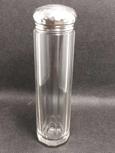 Antique Silver Topped Glass Vanity Jar. London 1904