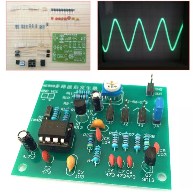 Multi-Channel NE555 Digital Waveform Generator Module Sine Wave DIY Kit Board