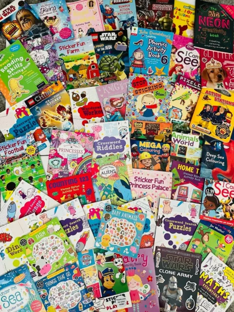 Job Lot of 20 Activity children Books  colouring, stickers, puzzle FREE SHIPPING