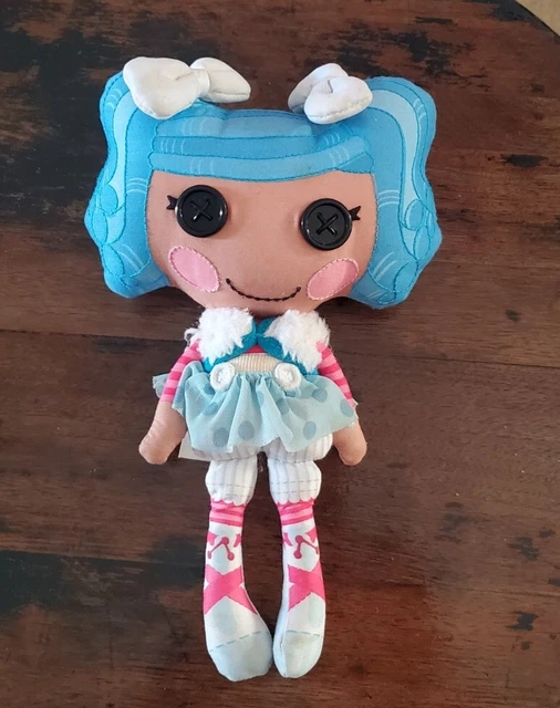 10” Lalaloopsy Mittens Fluff n Stuff Plush Blue Hair Soft Doll Button Eyes Orig