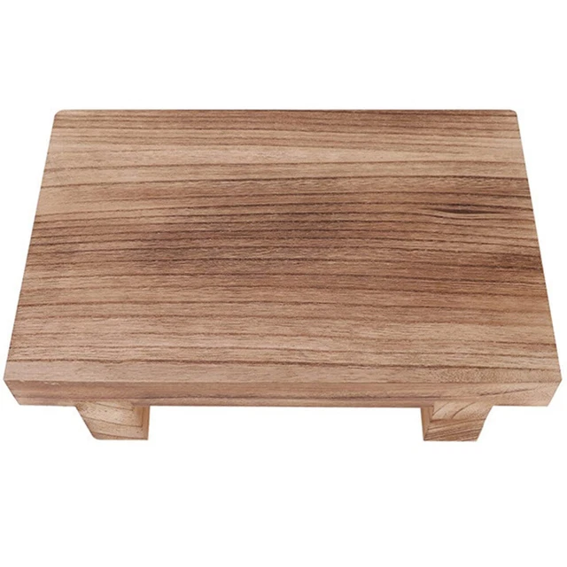 Tabouret Bas En Bois PRETYZOOM - 23x13x11cm, Antidérapant, Multiusage Enfants