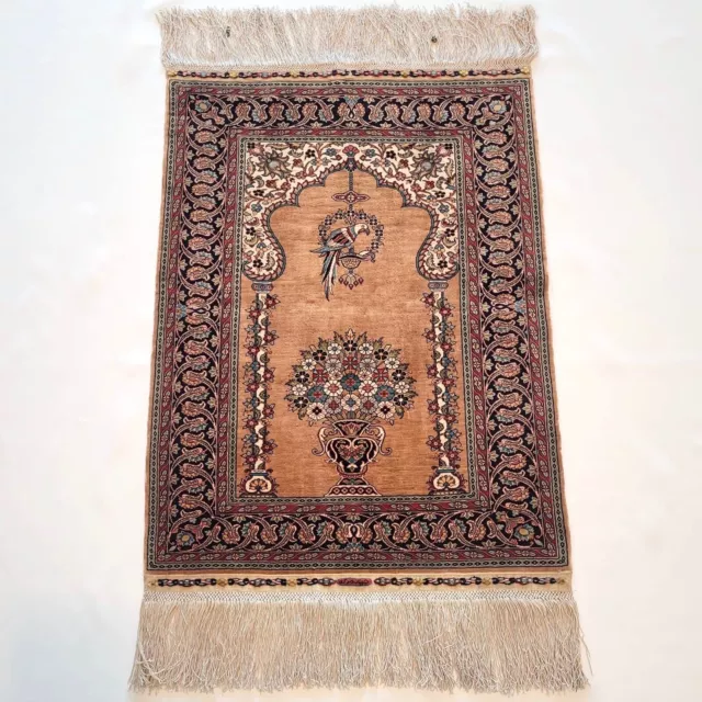 turkish hereke silk rug Carpet Hand Made Museum Piece Cinar Alfombra Collection