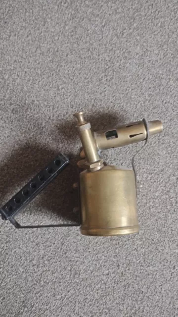 Vintage Brass Blow Torch Paraffin Lamp Veritas