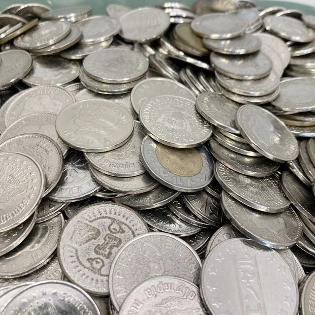 500 MATCHING PACHISLO SLOT MACHINE TOKENS - Standard 984" 25mm Cleaned 500 MATCHING PACHISLO SLOT MACHINE TOKENS - Standard 984" 25mm Cleaned
