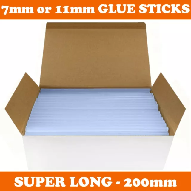 HOT MELT GLUE GUN STICKS 7mm / 11mm x 200mm LONG FOR CRAFT ADHESIVE CLEAR MINI