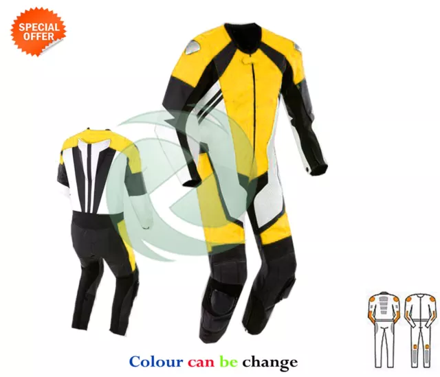 New yellow motorbike suit racing leathers motorcycle riding apparel for track