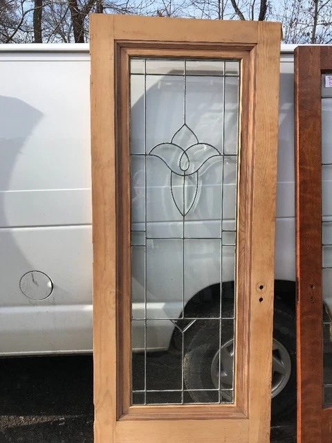 OXF9 antique beveled in flat glass French door 34 x 83.2