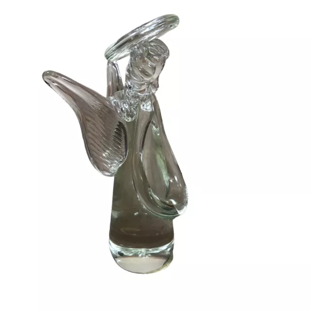 Hand blown glass Angel / cherub sculpure 10 inch
