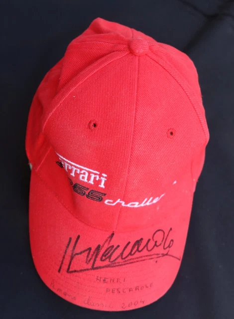 Casquette signée FERRARI Henri Pescarolo Le Mans Classis 2004 SIGNED HAT CAP