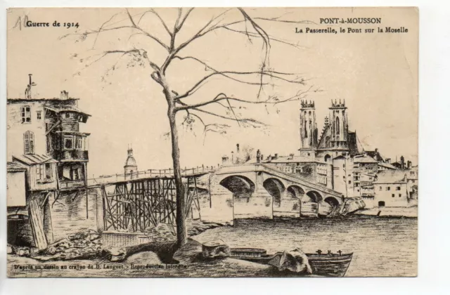 BRIDGE A MONSOON - Meurthe et Moselle - CPA 54 - the footbridge - drawing D.LAUGUET