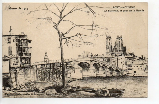 BRIDGE A MONSOON - Meurthe et Moselle - CPA 54 - the footbridge - drawing D.LAUGUET