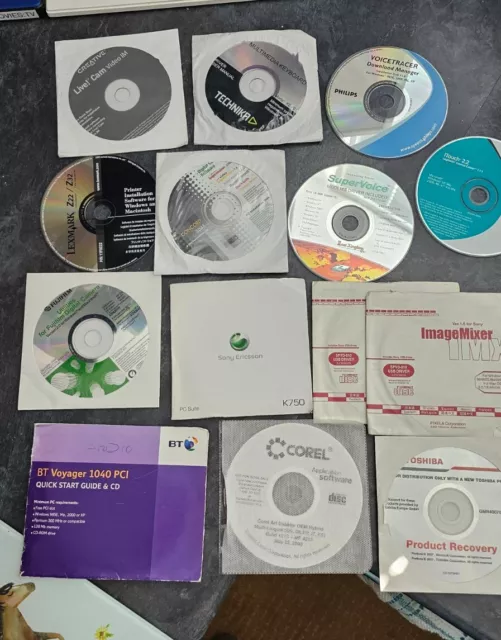Old Computer Software CDs -  Joblot - Job Lot- Use As Drinks Coasters In Mancave