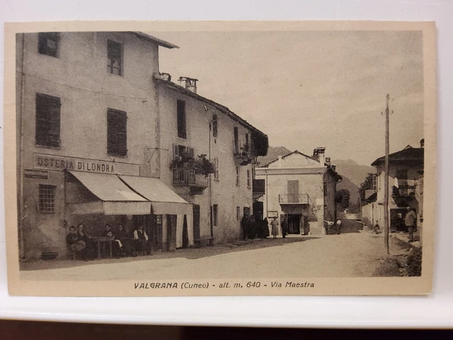 Cuneo - Valgrana  - Via Maestra cartolina