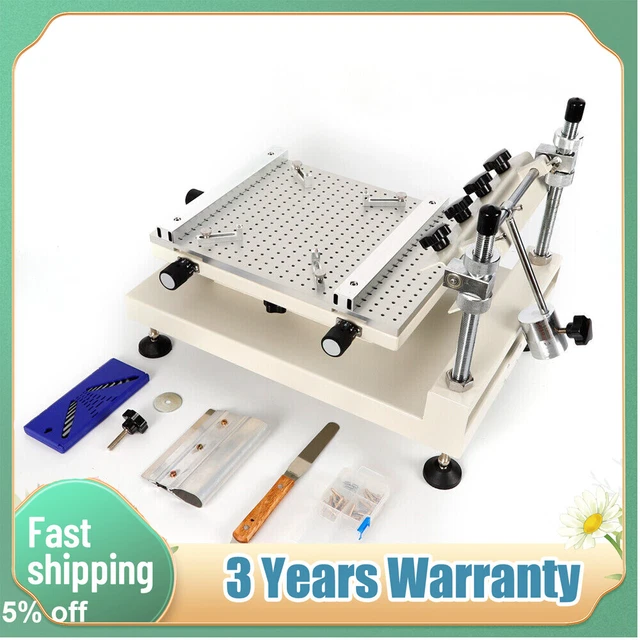 Manual Solder Paste Printer, High Accuracy Stencil Printer Machine 400x300mm