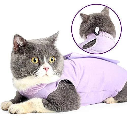 Traje de recuperación de cirugía de heridas de gato para heridas abdominales o enfermedades de la piel,