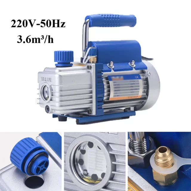 New 3.6m ³/ h Single Stage Rotary Vane Vacuum Pump Air Conditioning Refrigerator