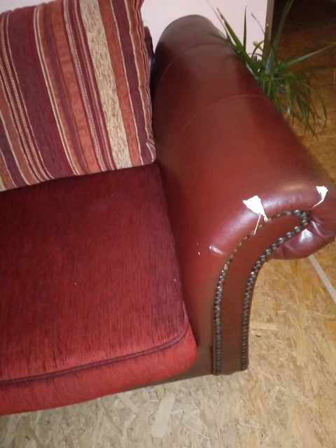 sofa bigsofa dunkelrot cord leder biedermeier stil megasofa 
