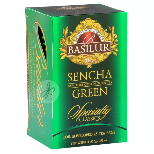 Basilur Sencha Green Tea 20 bags not typhoo pg tips tetley Yorkshire tea