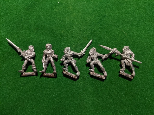 Games Workshop Metal Wood Elf Wardancers Rare 1980s OOP x 5