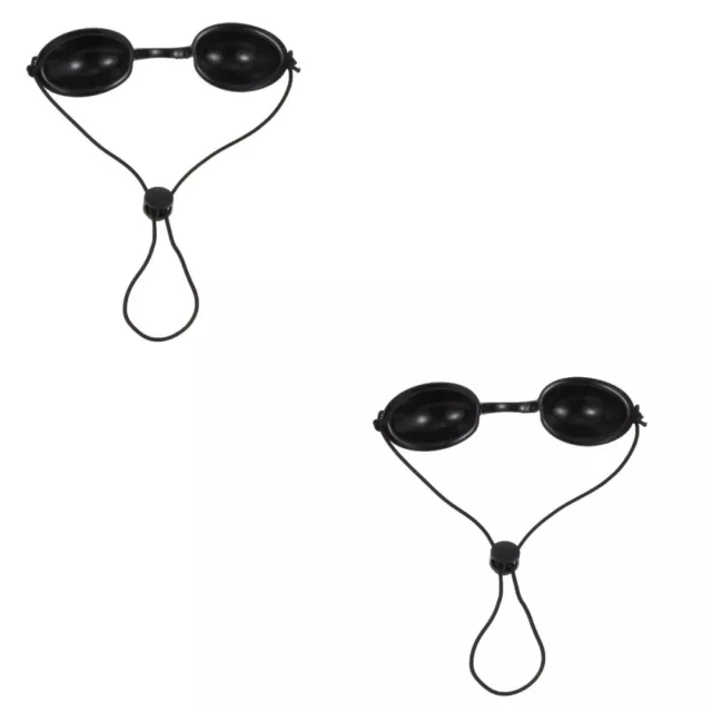 2 Pc Laser Eye Mask Adjustable Safety Goggle Sunbed Goggles LED