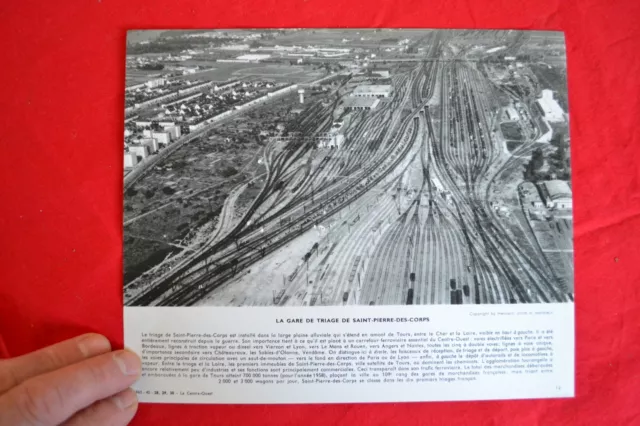 Planche photographique - La Gare de Triage de SAINT PIERRE DES CORPS (1963)