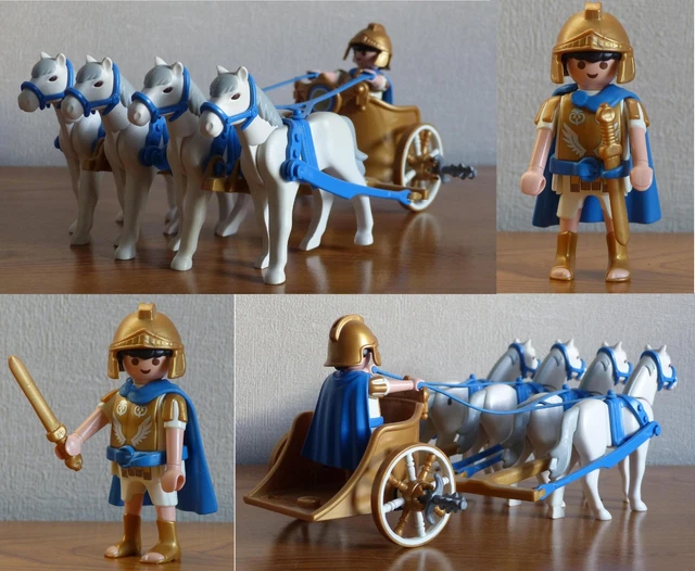 Set Playmobil Histoire - Égypte & Romains : Double Attelage Avec Char (réf. 4274) De 2006 - Occasion Bon état