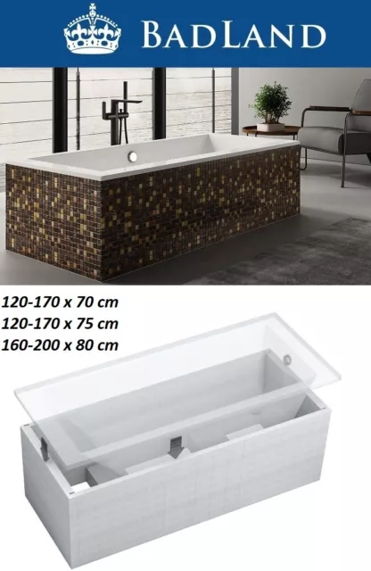 Styroporträger Wannenträger Badewanne fliesen 120 cm - 200 cm 70 cm 75 cm 80 cm