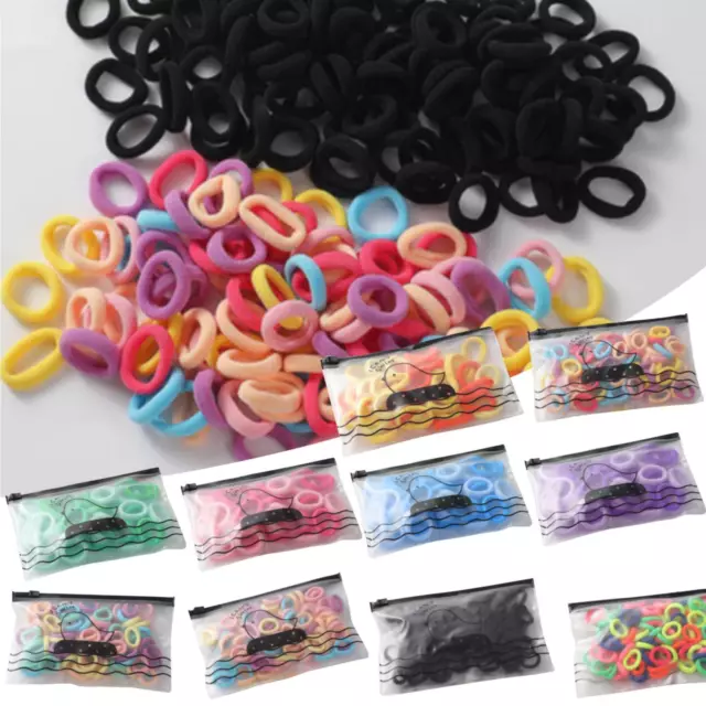 100PCS Hair Ties Elastic Rubber Band Rope for Baby Girls Fashion Ponytail Holder