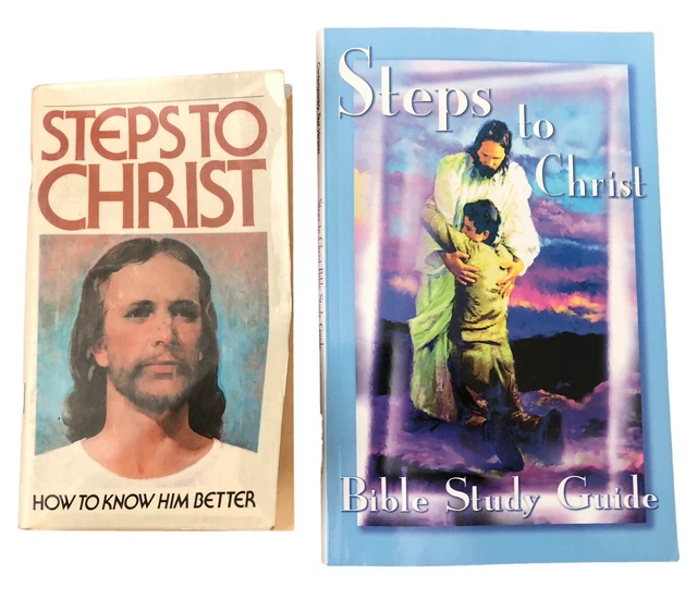 STEPS TO CHRIST 1979 Copy and 1998 Bible Study Guide SDA PB 31.37