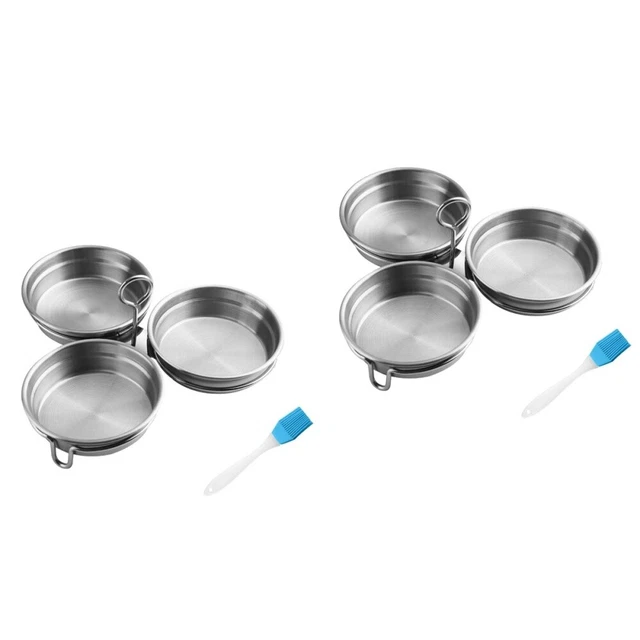 4 pz Contenitore a vapore antiaderente Egg Shaper in acciaio inox